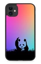 Image of Panda Bear Silhouette Rubber Phone Case Giant Pandas Multicolour Kids I063