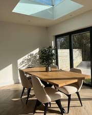 Image of Natural Wood Dining Table 6 Seater Kitchen Dining Room Home Large Sturdy NEW