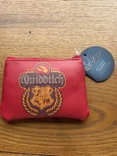 Image of Harry Potter Red Purse & Reusable Shopper Hogwarts & Quidditch Logo Brand New