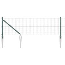 Image of Fence with Post Outdoor Garden Boundary Terrace Barrier Panel Set vidaXL