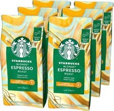Image of STARBUCKS Blonde Espresso Roast, Blonde Roast, Whole Bean Coffee 200g (Pack of 6