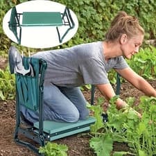 Image of Foldable Garden Kneeling Pad - 3 Pockets Non-Slip Portable, Gardening Kneeler wi