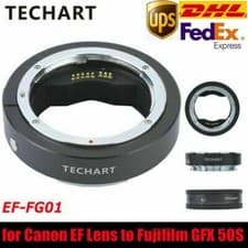 Image of TECHART EF-FG01+ AF Adapter For Canon EF Lens to Fujifilm Fuji GFX100S 50S