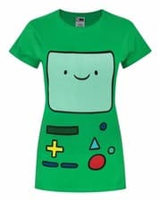 Image of Adventure Time Green Bmo Short Sleeved T-Shirt Womens
