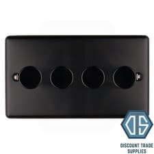 Image of Matt Black Screwed Switches and Sockets Full Range