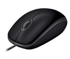 Image of Logitech B110 Wired USB Mouse, Silent Buttons, Comfortable Full-Size Use Design,