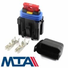 Image of Waterproof Standard Blade Fuse Holder With Cover, Crimp Terminals - MTA Italy