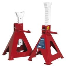 Image of Sealey Aas10000 Axle Stands (Pair) 10Tonne Capacity Per Stand Auto Rise Ratchet