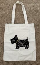 Image of Radley London Dog Logo Cotton Tote Shopper Shoulder Bag Fabric