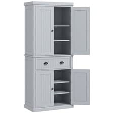 Image of HOMCOM Tall Kitchen Cupboard, Kitchen Pantry Cabinet with Drawer, Shelves
