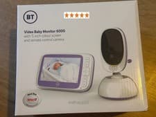 Image of BT 6000 Digital VIDEO BABY MONITOR 5" COLOUR LCD Screen ZOOM PAN TILT Camera NEW