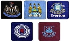 Image of Official Club Football Face Cloth Man City Everton Newcastle Rangers Pack of 4