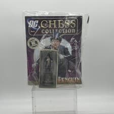 Image of Eaglemoss DC Chess Collection Issue 4 PENGUIN Black Knight Sealed Hand Painted