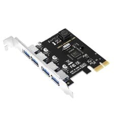 Image of 4 Port USB 3.0 PCIe Expansion Card PCI Express Adapter Hub