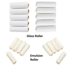 Image of 10pcs 4 x 100mm Wide Refill Mini Paint Roller Foam Sleeves Pile Gloss Emulsion