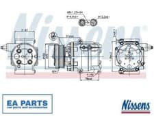 Image of Compressor, air conditioning for FORD FIESTA FUSION NISSENS 89358