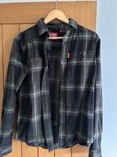 Image of Superdry Shirt Check Thick Black Small