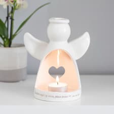 Image of Guardian Angel Up Above, Please Protect The Ones We Love - Angel Tealight Holder