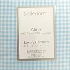 Image of Alice Duvet Set by Belledorm - Gingham Check Design - 50/50 Cotton/Polyester