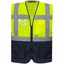 Image of EXECUTIVE HI VIS VIZ VEST HIGH VISIBILITY WORK WAISTCOAT REFLECTIVE SAFETY TOP