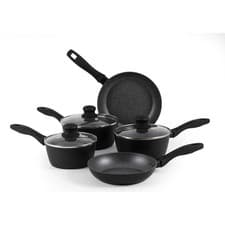 Image of Russell Hobbs 5 Piece Pot and Pan Set 20/24 cm Frying Pans 16/18/20 cm Saucepans