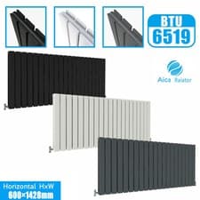 Image of Designer Radiator Horizontal Vertical Oval Column Flat Panel Central Heating Rad
