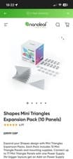 Image of Nanoleaf Shapes Mini Triangle Expansion Pack 10x Never Used, Comes In Box.