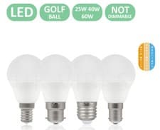 Image of 1-20 X B22/E14/E27 7W/5W/60W Day Light/Warm White Golf Ball Globe Lamp LED Bulbs