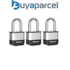 Image of Master Lock PK5EURTRILF Elite Laminated 52mm Padlock - 38mm Shackle (Pack of 3)