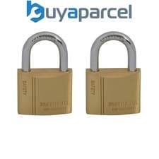 Image of Faithfull BC04 Brass Padlock Keyed Alike 2 x 40mm FAIPLB40KA