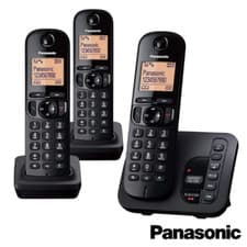 Image of Panasonic TGC223 Digital Cordless Trio Home Phone LCD Display Answer Machine