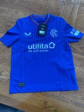 Image of Rangers Home 2023 Football Shirt - UK Size 7-8 (S) Years - See Photo's - B1