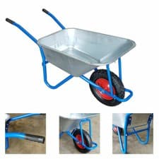 Image of Heavy Duty Garden Wheelbarrow 100L 250KG Trolley Cart Pneumatic Tyre
