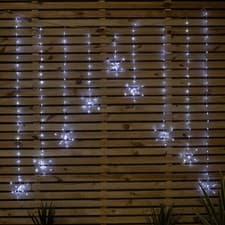 Image of 1.2m x 1.2m FlexiBrights Christmas Snowflake Curtain Lights & 267 White LEDs