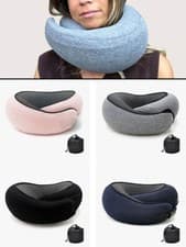 Image of U Shaped Pillow Neck Support Soft Head Rest Memory Foam Travel Car Plane Cushion
