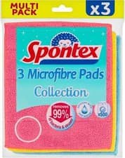 Image of Spontex Microfibre Pads, 3 Count (Pack of 1) 3 1), Green
