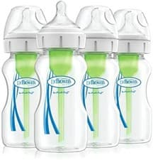 Image of Dr Brown's Options+ Anti-Colic Baby Bottles, Four Pack, 270 ml Bottles