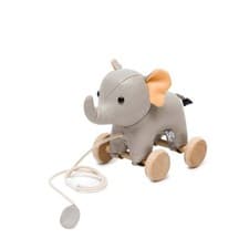 Image of Little Big Friends Pull Along Toys Soft Baby Toy Wooden Wheels 12m+ NEW