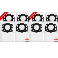 Image of 8x Fleece Filter Bags For Karcher WD2 WD3 KFI 357 – Replacement Part 2.863-314.0