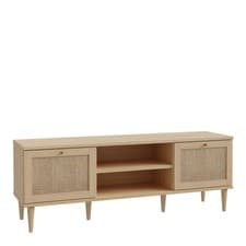 Image of Calasetta 2 Door 1 Shelf Tv Unit In Rattan