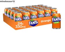 Image of Fanta Orange Soft Drink Can 330 ml (Pack of 24) | UK Free And Fast Dispatch