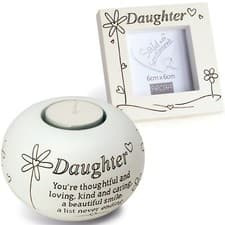 Image of Said with Sentiment Tealight Holder & Frame Gift Set - Daughter
