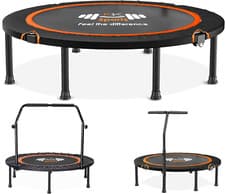 Image of Mini Trampoline Foldable Fitness Jumper Rebounder Bouncer Excercise Gym 40/48"
