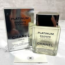 Image of Chanel Egoiste Platinum Aftershave Lotion 75ml Perfume for Men NEW w/BOX