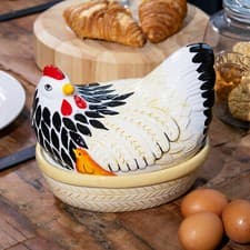 Image of Mason Cash Colourful Mother Hen Nest Egg Holder Kitchen Storage Basket Chicken