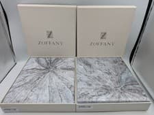 Image of Zoffany Taisho Square Oxford Pillowcase Pair - Quartz Grey 100% Cotton 400TC
