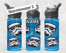 Image of Star Wars Water bottle personalised with any name star wars gift idea for fans