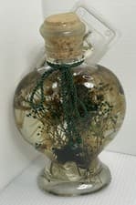 Image of Aroma Art Bath & Body Botanical Oil Heart Bottle W Oil Lamp Attachment 6 Inches