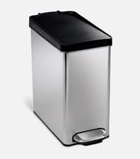 Image of Simplehuman CW1180CB 10L Slim Profile Small Stainless Steel Pedal Bin