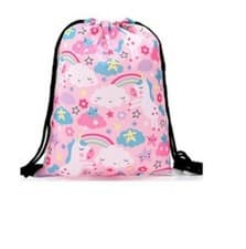 Image of Waterproof Drawstring Backpack PE Bag School Swim Gym Sport Unicorn Mermaid Cat